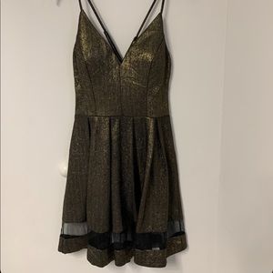 Black and gold dress